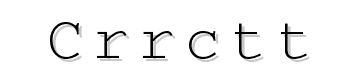 CrrCTT font
