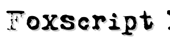 FoxScript Normal font