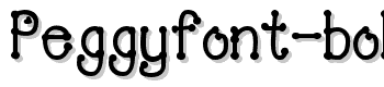 PeggyFont-Bold font