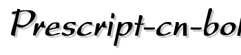 Prescript-Cn-Bold-Italic Schriftart