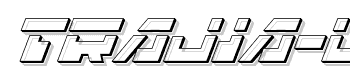 Trajia-Laser-Italic-3D font