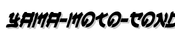 Yama-Moto-Condensed-Italic font
